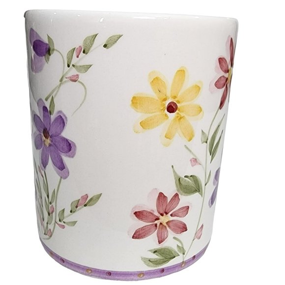 Gibson Set Of Two Shabby Chic Hand Painted Floral Design Ceramic Coffee Mug 14oz - Picture 13 of 16